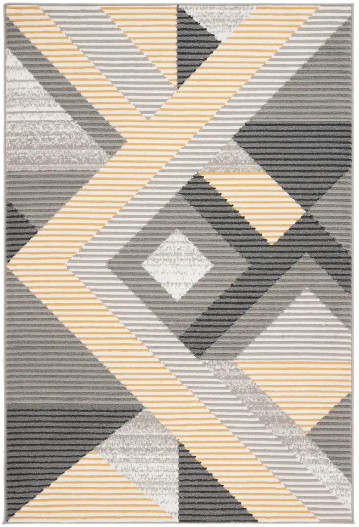 PYRAMID 240 GREY  8' x 10' Large Rectangle Rug