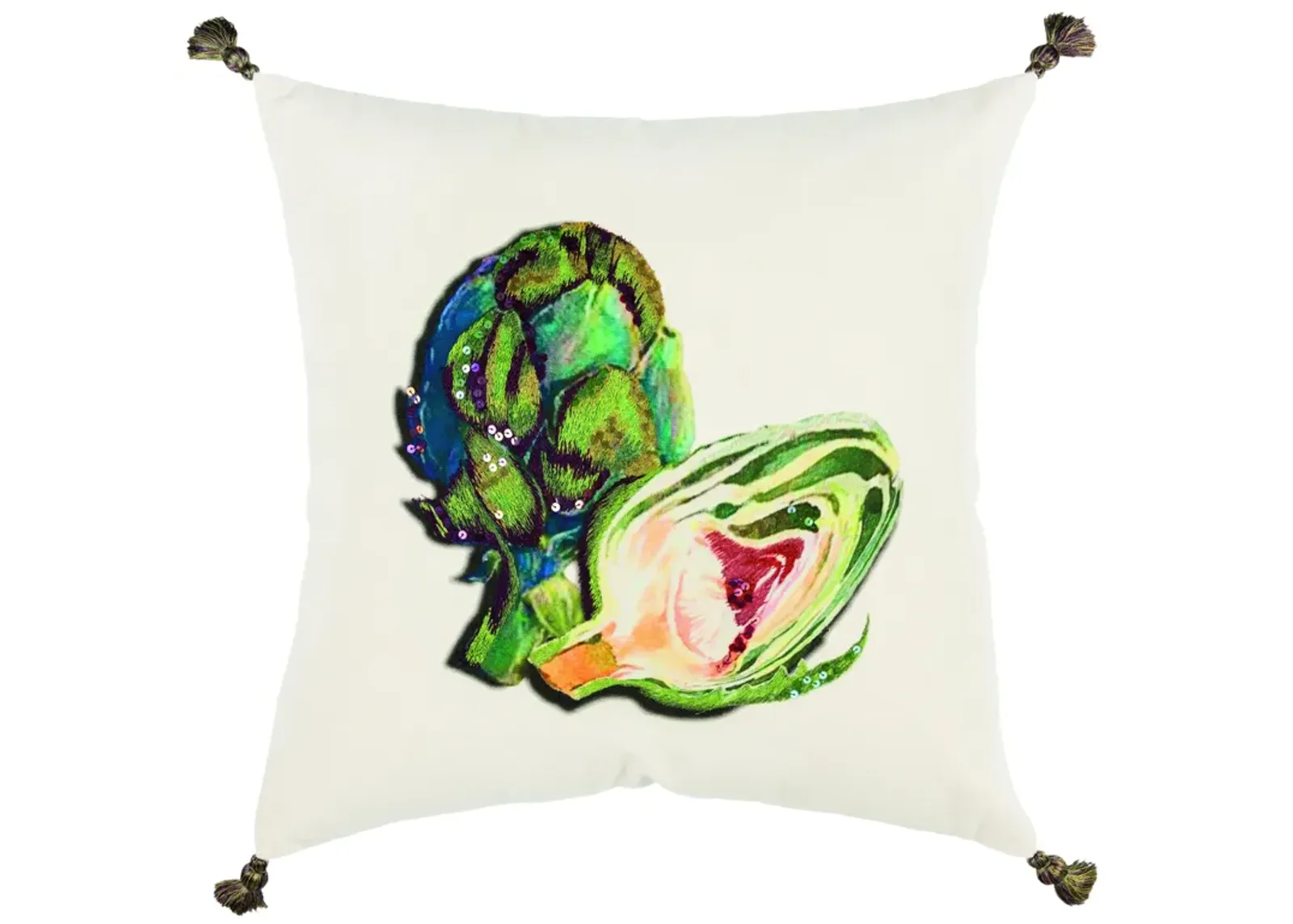 Artichoke Blue Pillow