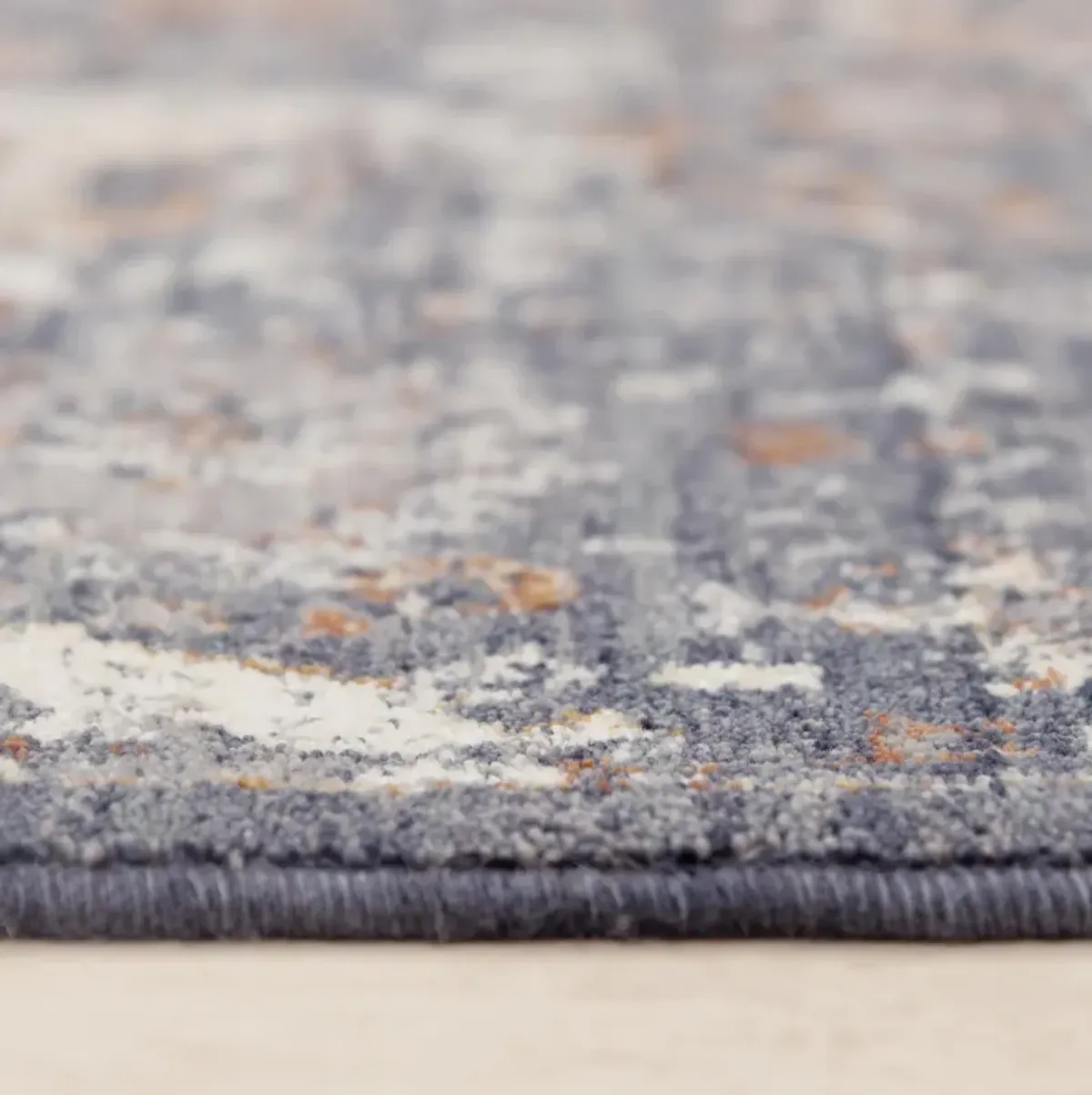 Ventura Blue Classic Persian Washed Wool 8' x 10' Rectangle Rug