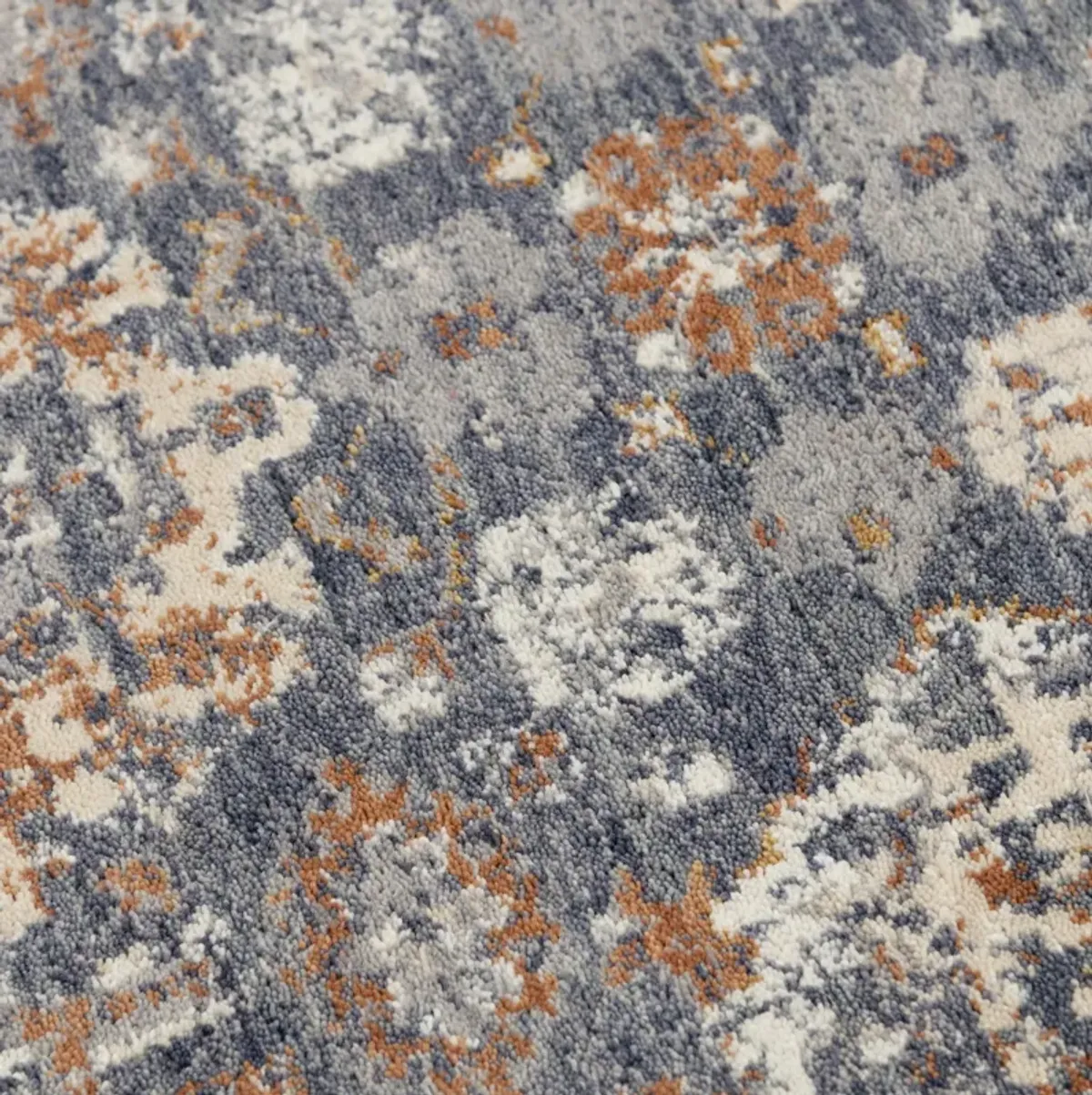 Ventura Blue Classic Persian Washed Wool 8' x 10' Rectangle Rug