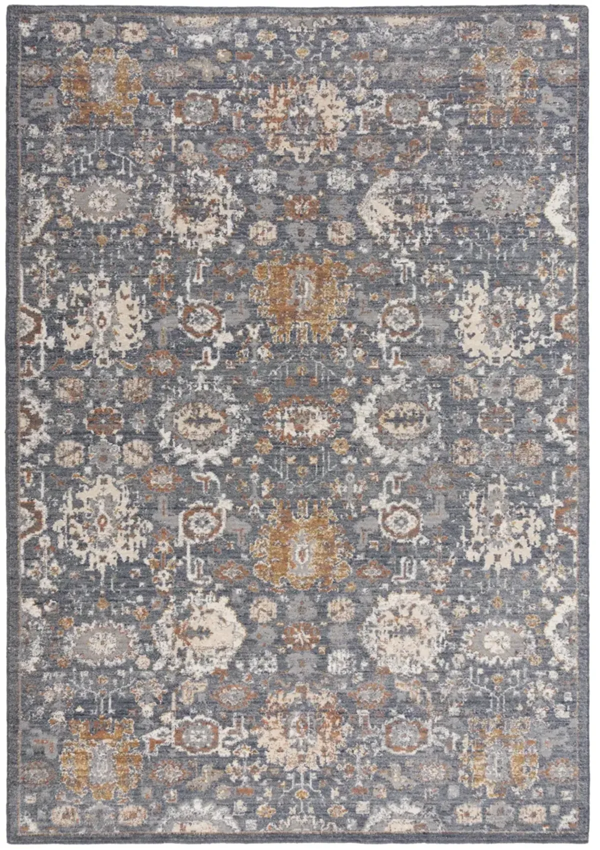 Ventura Blue Classic Persian Washed Wool 8' x 10' Rectangle Rug