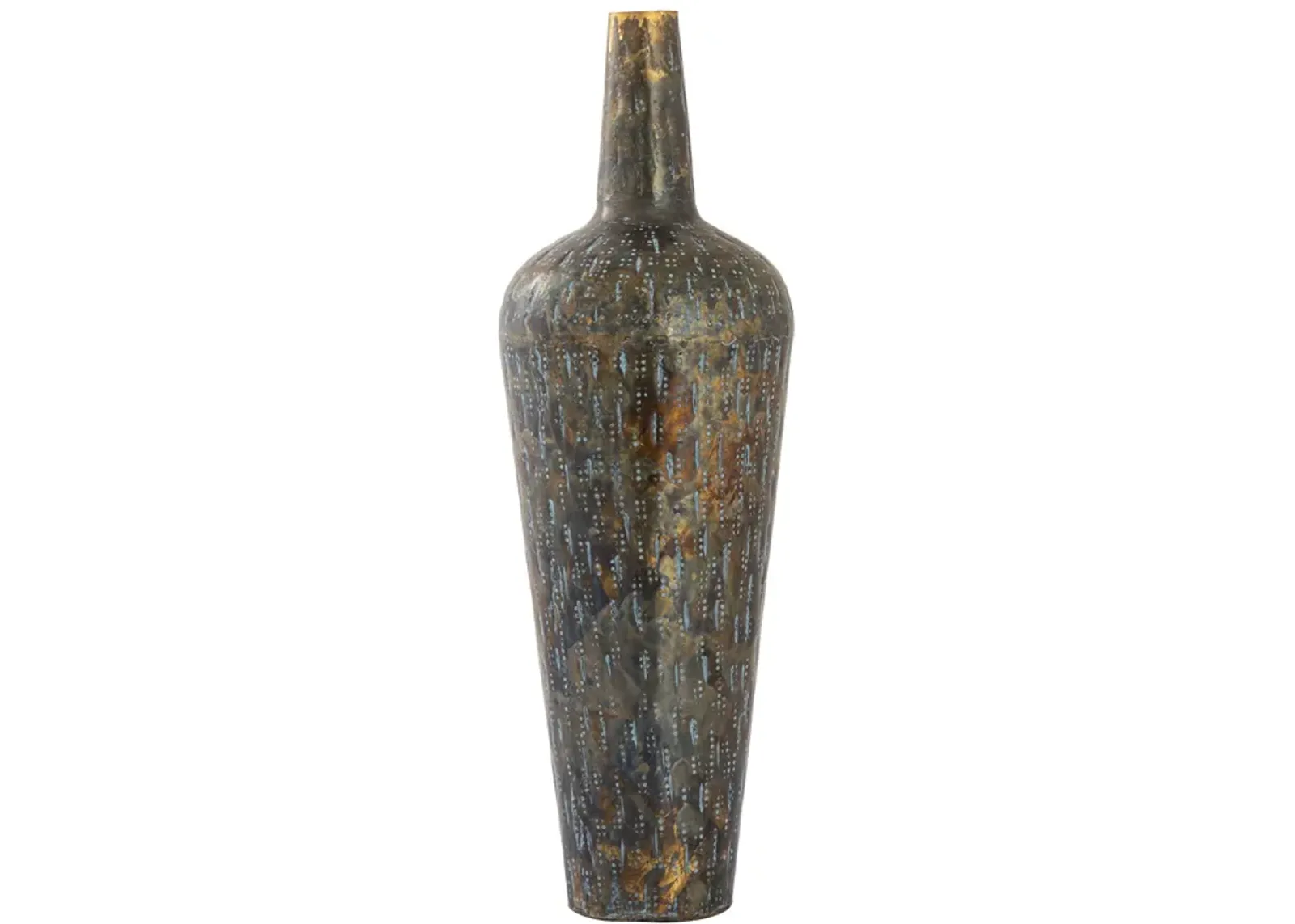 Fowler Vase  -  Large Patinated Brass - Set of 2