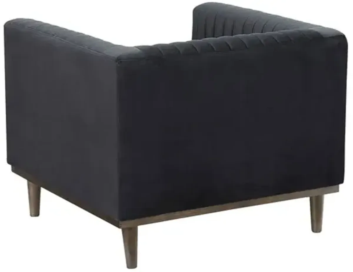 Sage Club Chair - Black Velvet