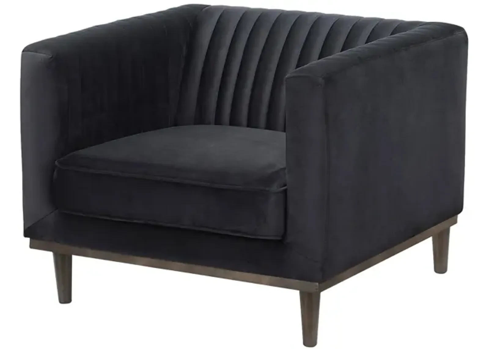 Sage Club Chair - Black Velvet