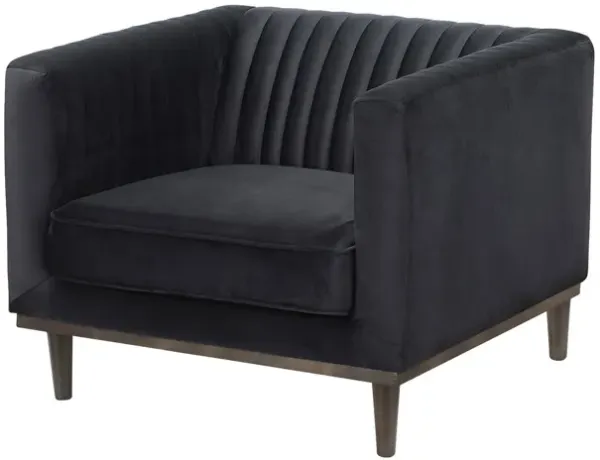 Sage Club Chair - Black Velvet
