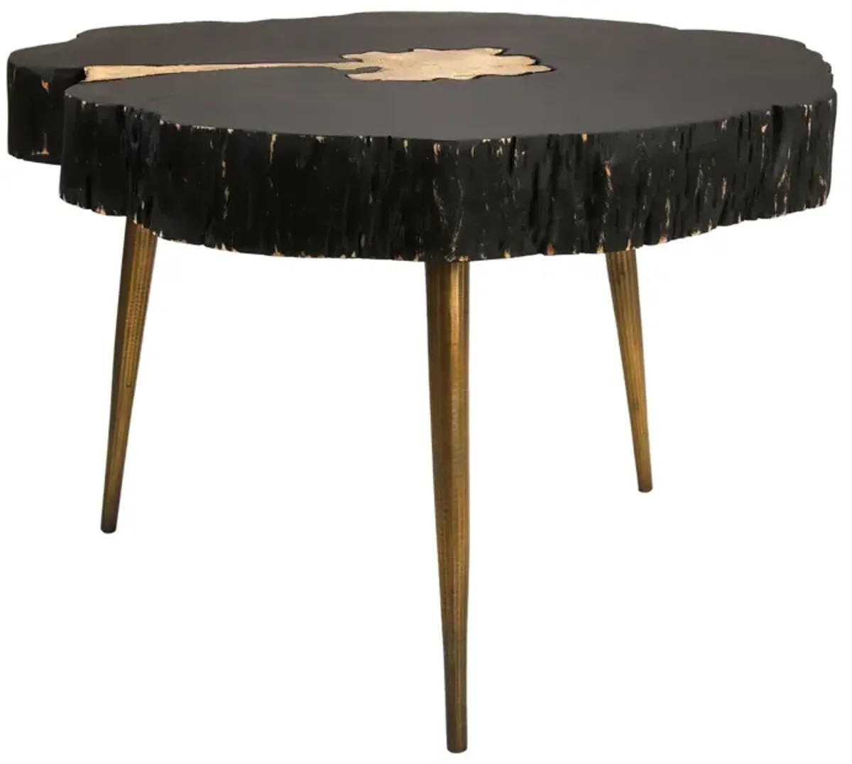 Timber Black And Brass Coffee Table