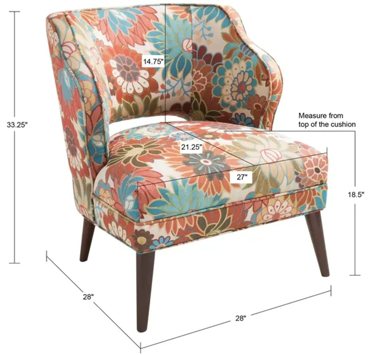 Madison Park Cody Multi Open Back Accent Chair