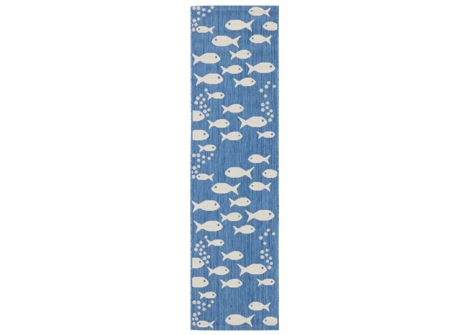 COURTYARD 6012 BLUE  2'-3' x 20' Runner Rug