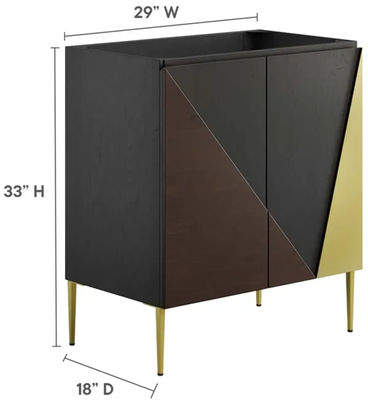 Alchemist 30" Bathroom Vanity Cabinet (Sink Basin Not Included)