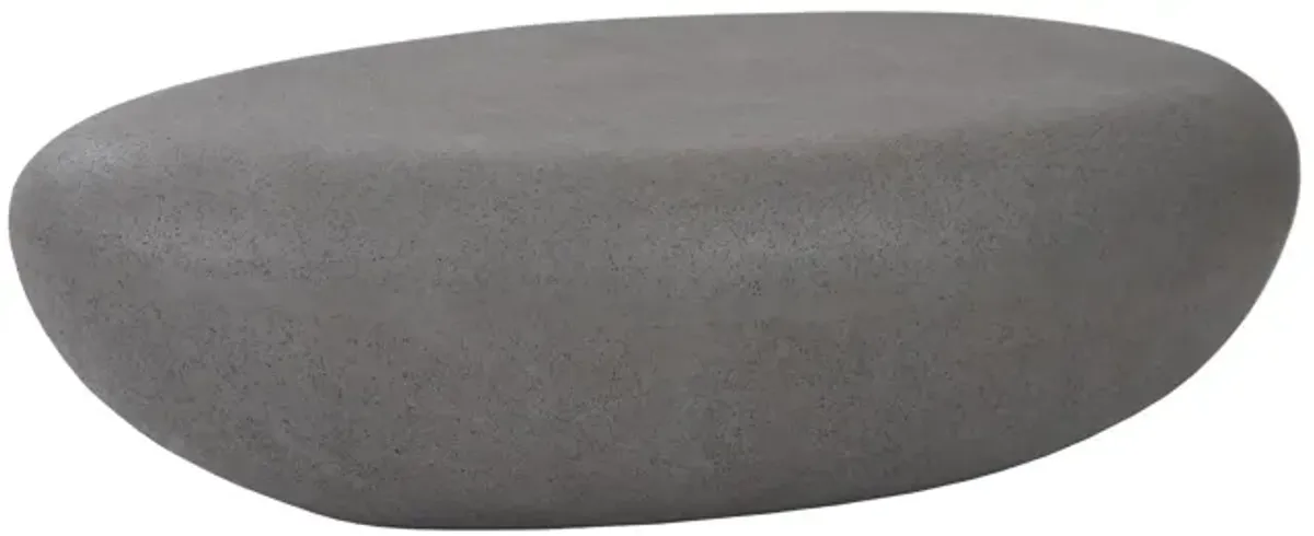 River Stone Coffee Table, Charcoal Stone, Large