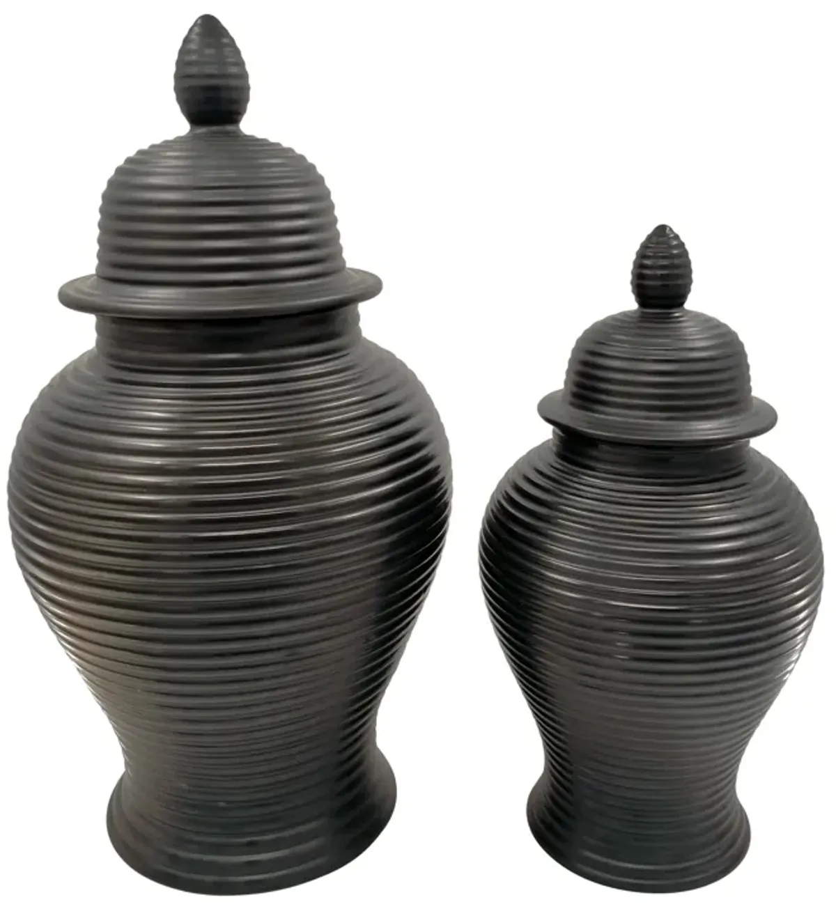 Ribbed Temple Jar - 18"