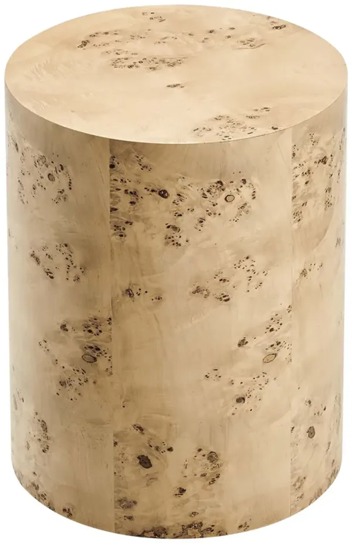 Cosmos 16" Round Burl Wood Side Table