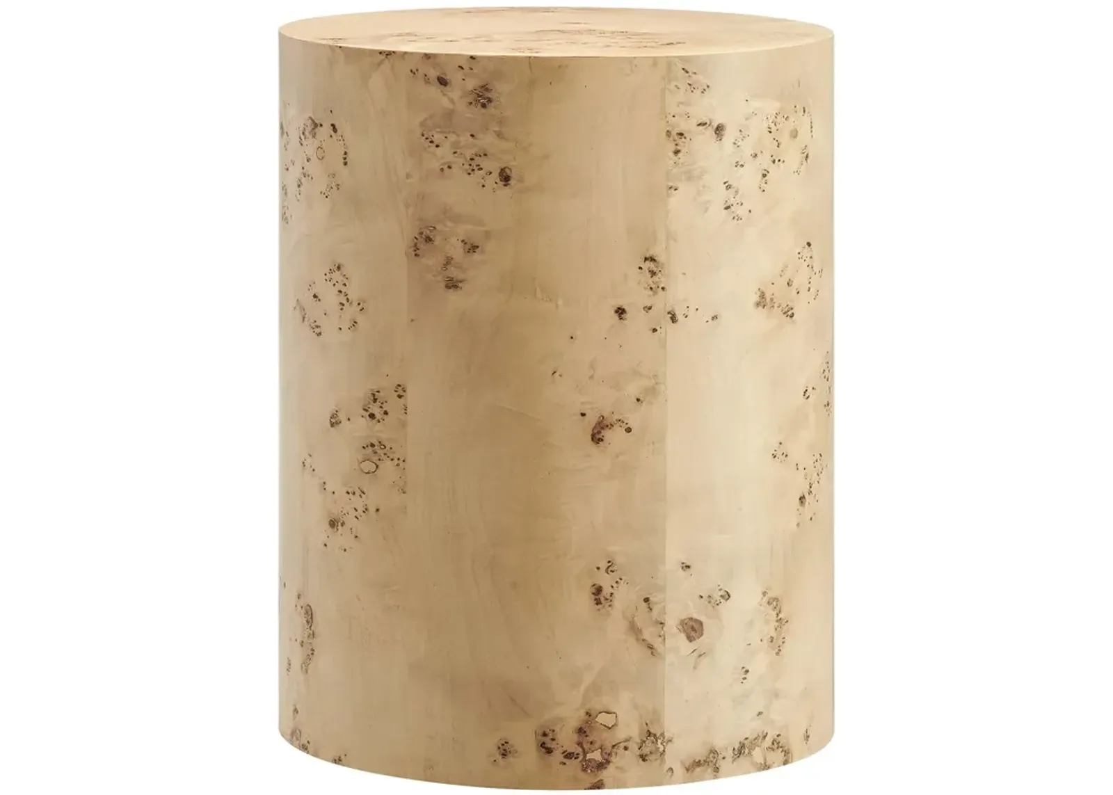 Cosmos 16" Round Burl Wood Side Table