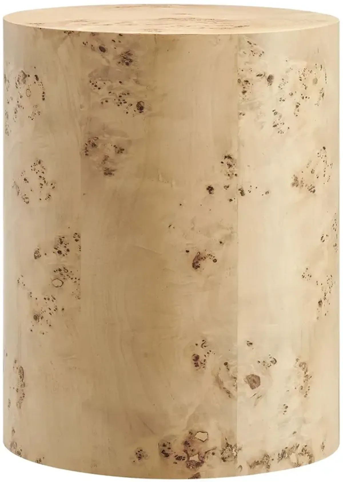 Cosmos 16" Round Burl Wood Side Table