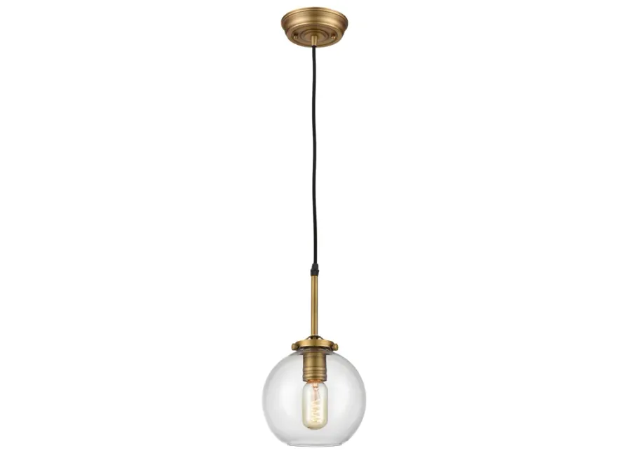 Mountain Creek 7" Wide 1-Light Mini Pendant - Aged Brass