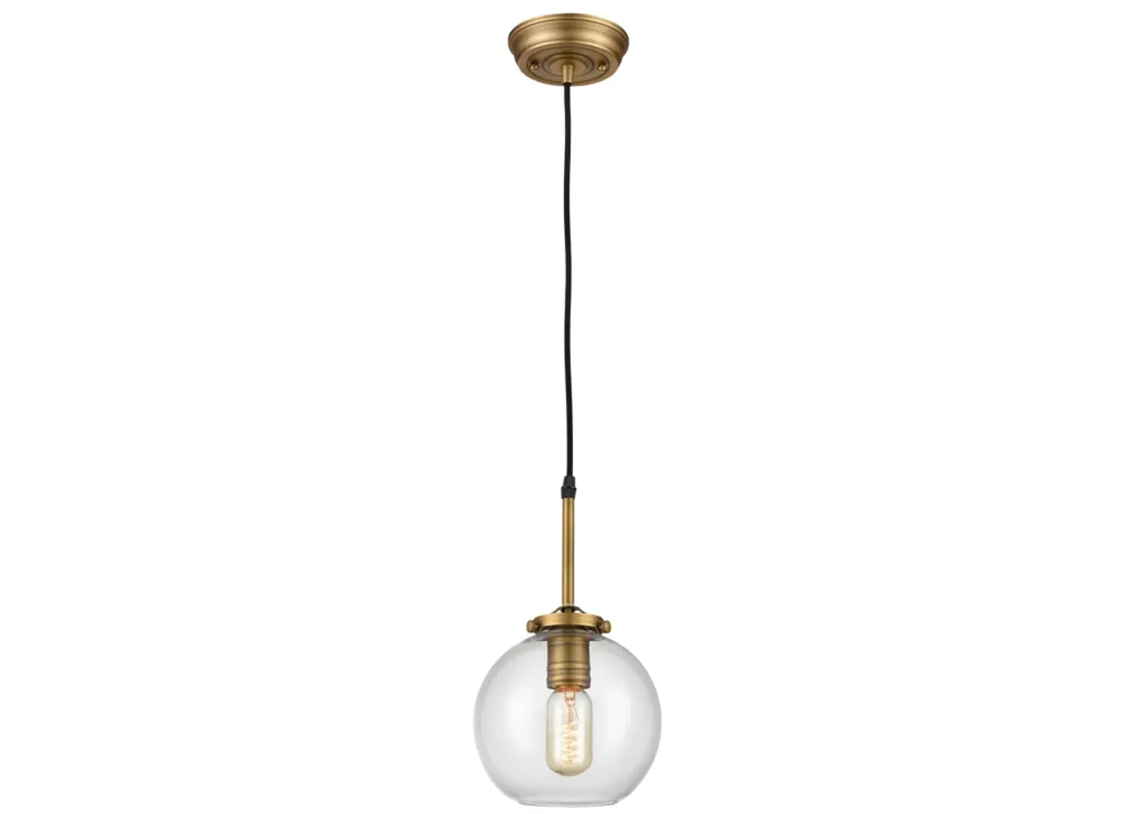 Mountain Creek 7" Wide 1-Light Mini Pendant - Aged Brass