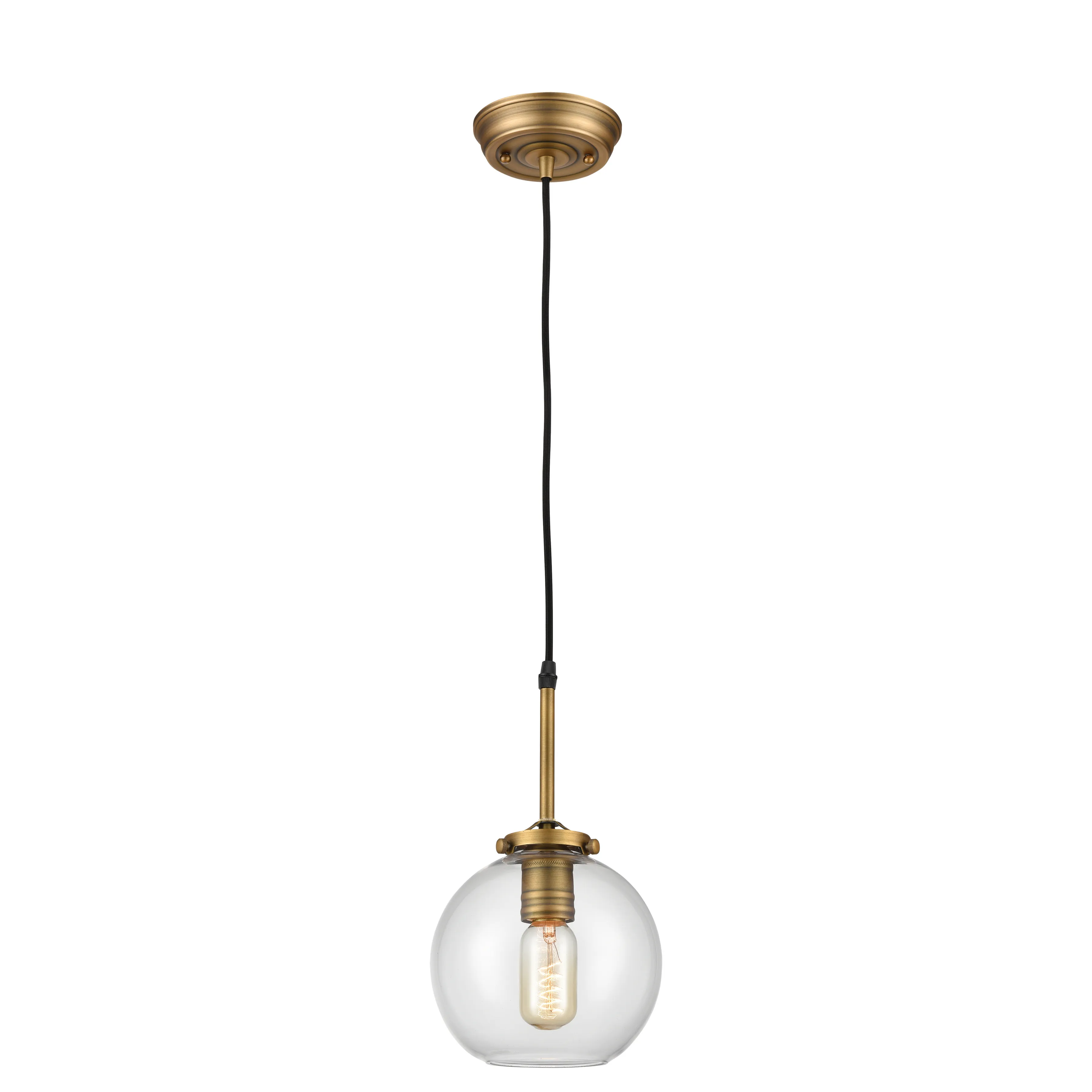 Mountain Creek 7" Wide 1-Light Mini Pendant - Aged Brass