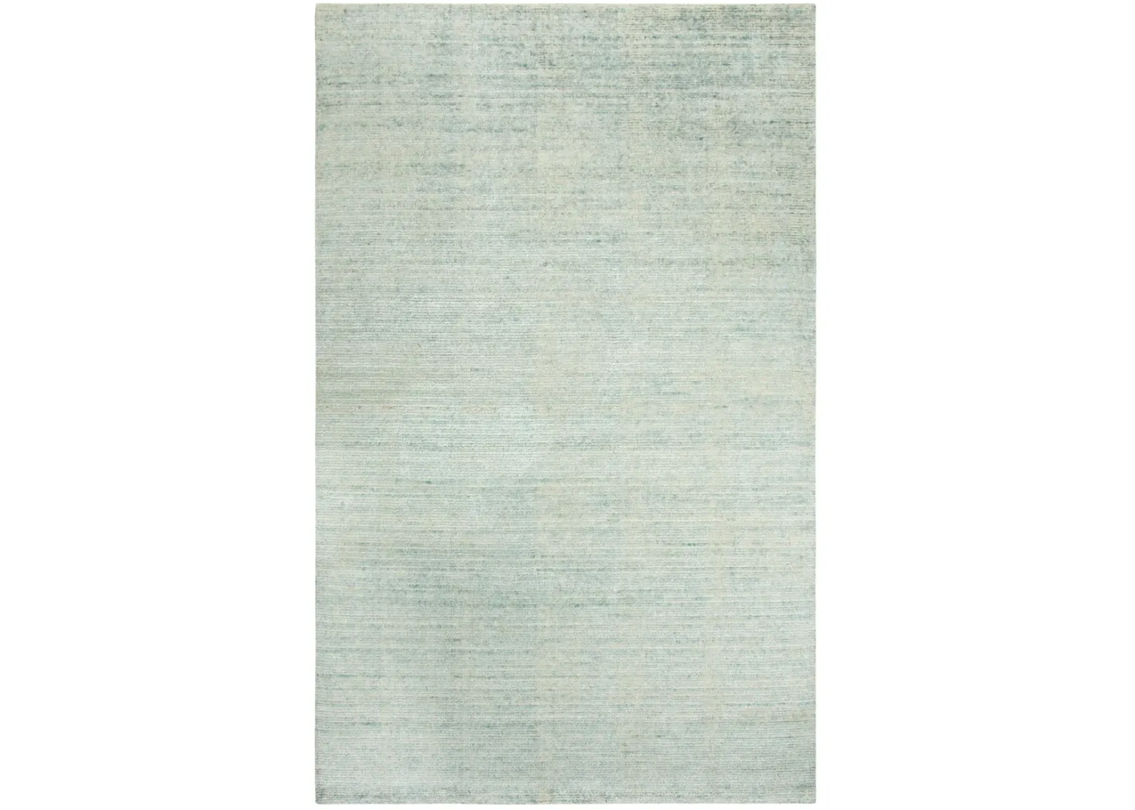 Grand Haven Aqua Solid Wool/Tencel 9'x12' Rectangle Rug