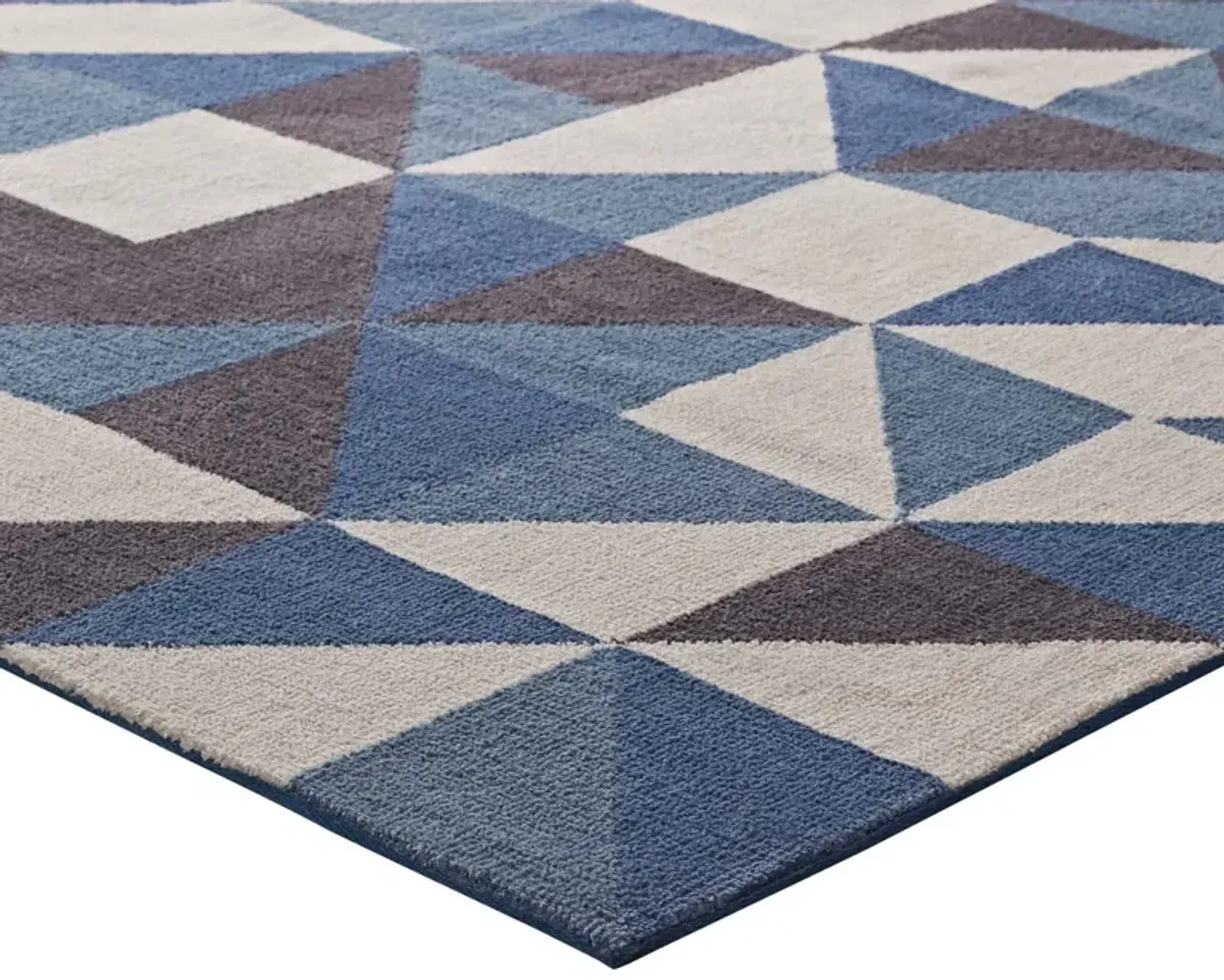 Kahula Geometric Triangle Mosaic 8x10 Area Rug