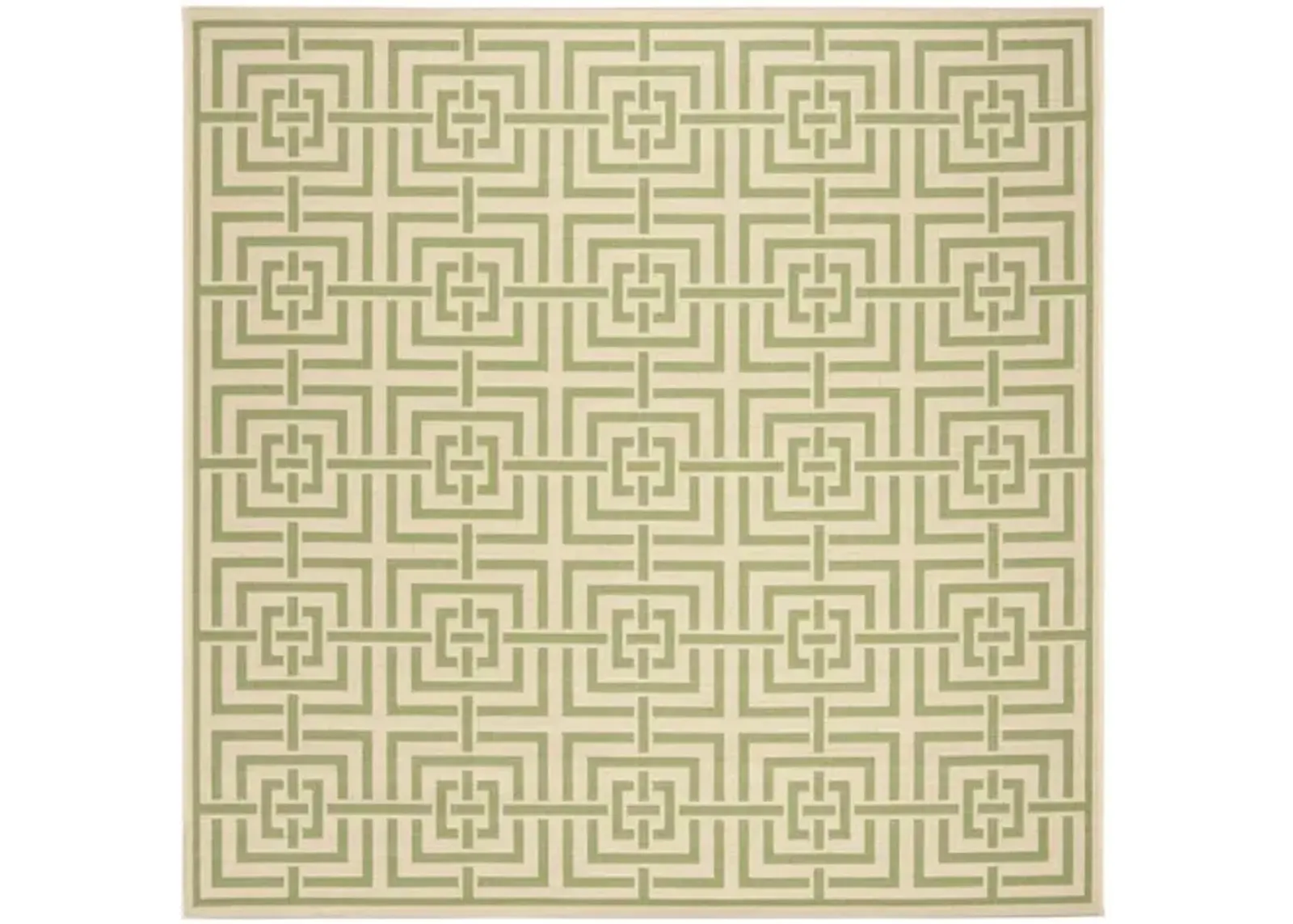 LINDEN 128 Collection LND128V-6SQ Cream / Olive 6'-7" X 6'-7" Square