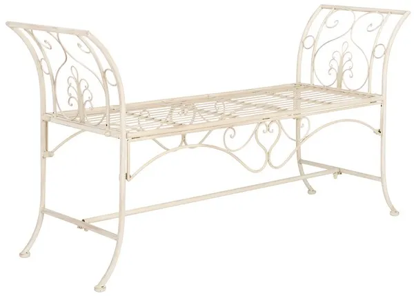 Adina Wrought Iron 51.25-Inch W Outdoor Garden Bench