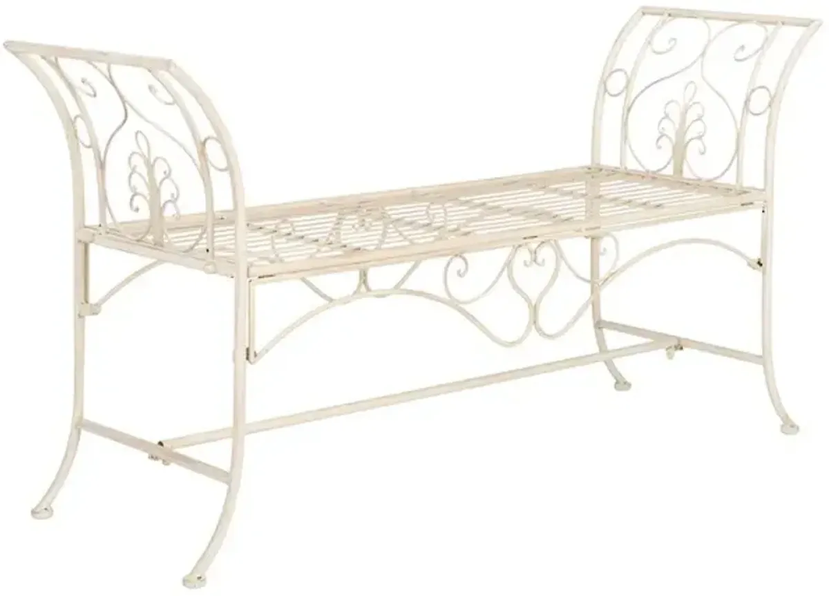 Adina Wrought Iron 51.25-Inch W Outdoor Garden Bench