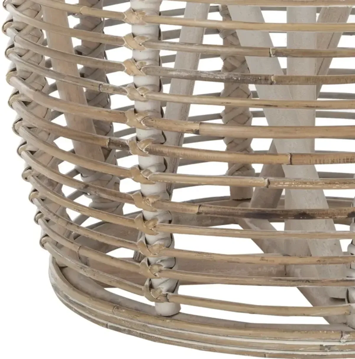 MAUI RATTAN DRUM STOOL TABLE