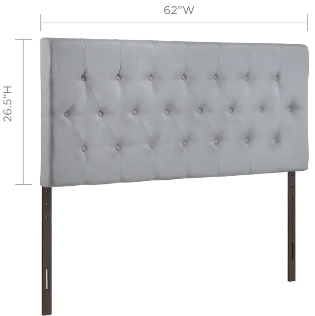 Clique Queen Upholstered Fabric Headboard