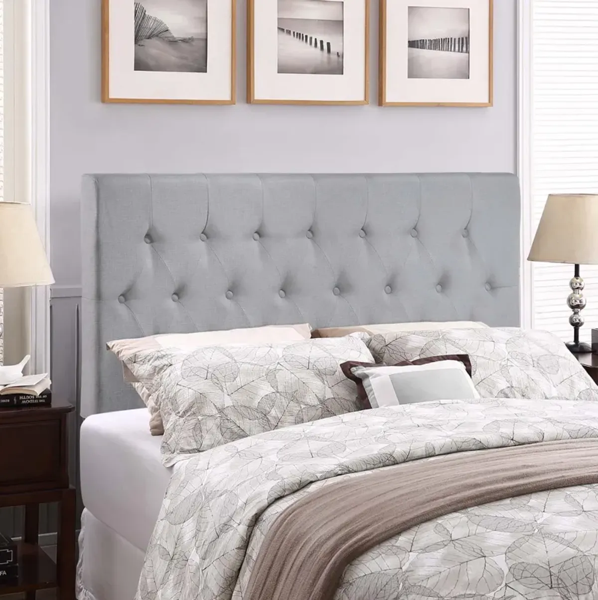 Clique Queen Upholstered Fabric Headboard