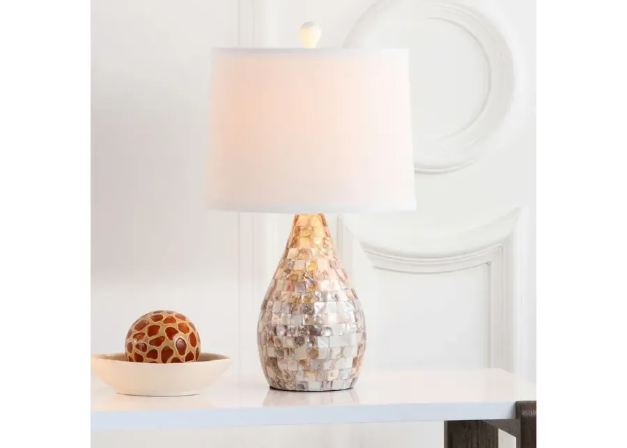 Lauralie 20.5-Inch H Ivory Capiz Shell Lamp