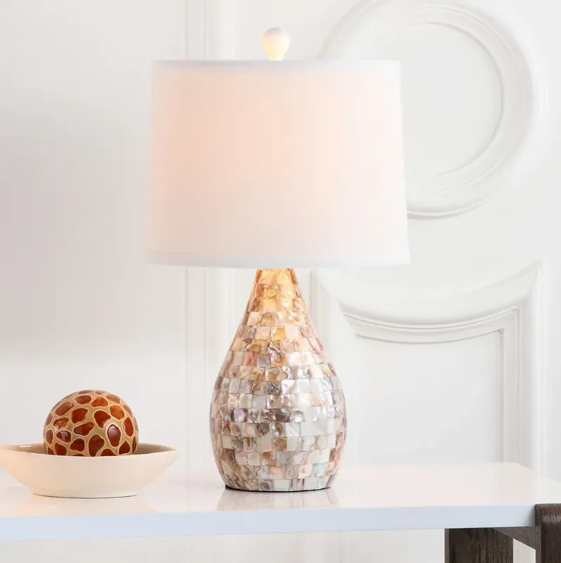 Lauralie 20.5-Inch H Ivory Capiz Shell Lamp