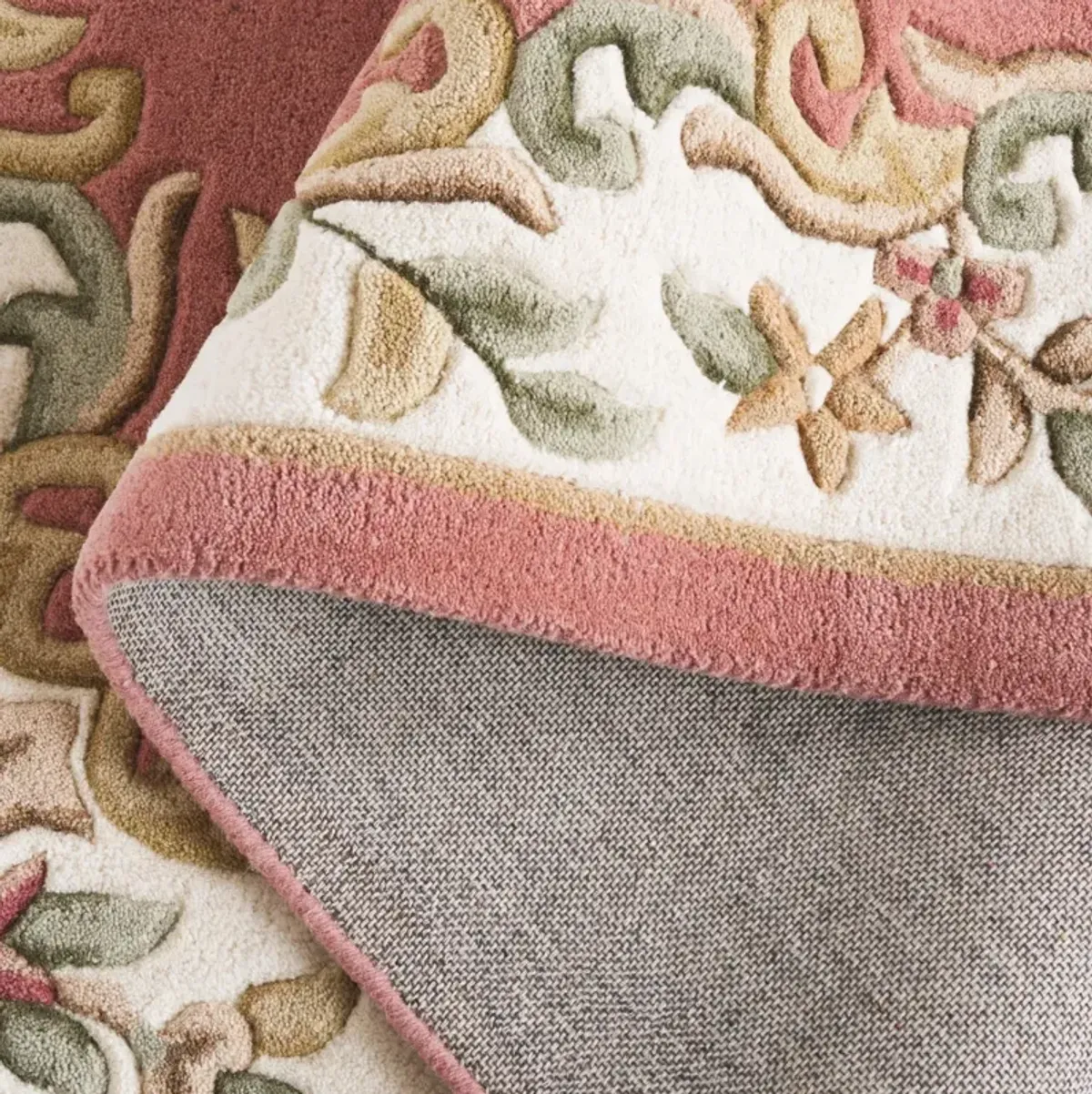 AUBUSSON 301 PINK  6' x 6' Square Square Rug