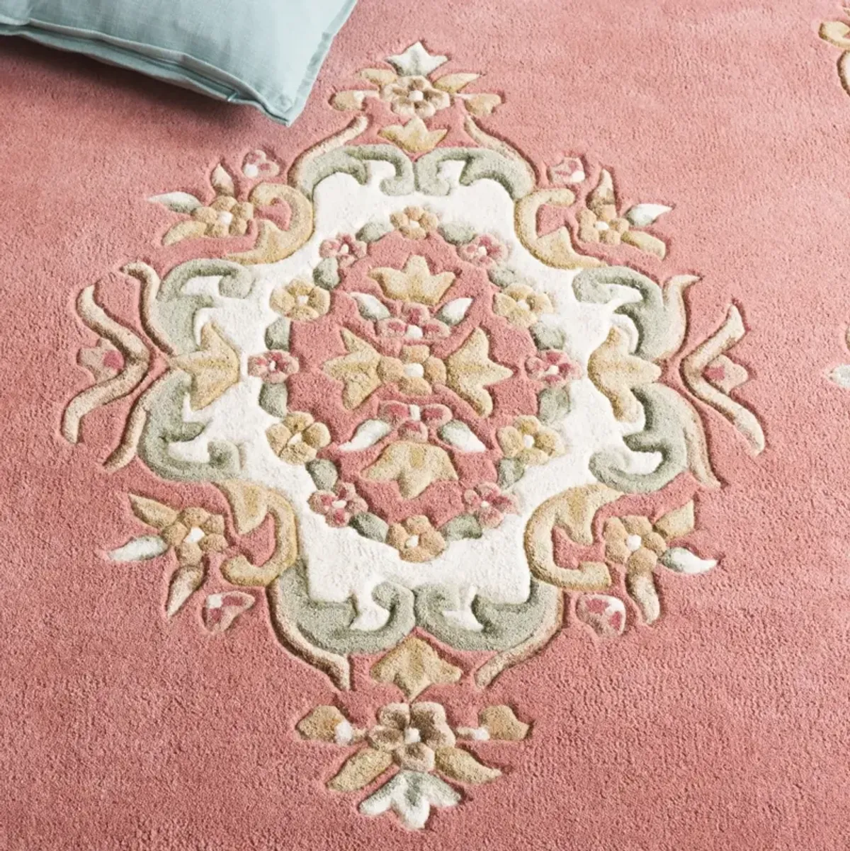 AUBUSSON 301 PINK  6' x 6' Square Square Rug