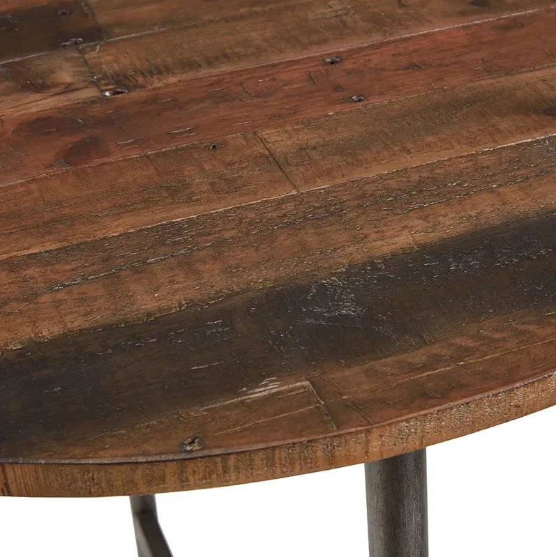 INK+IVY Renu Light Brown Round Bar Table