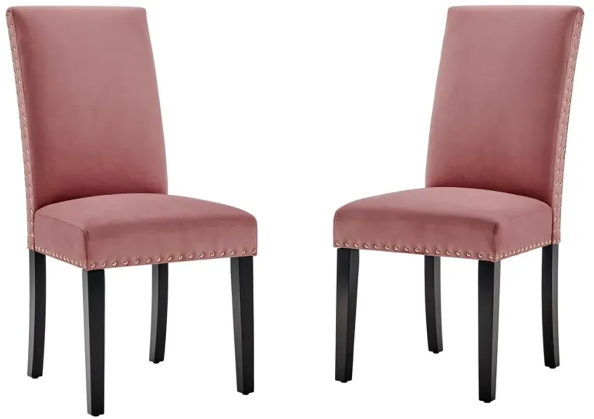 Parcel Performance Velvet Dining Side Chairs - Set of 2