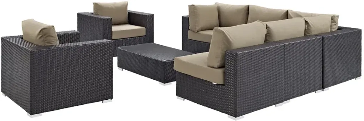 Convene 8 Piece Outdoor Patio Sectional Set