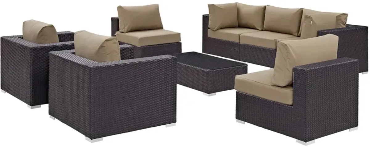 Convene 8 Piece Outdoor Patio Sectional Set