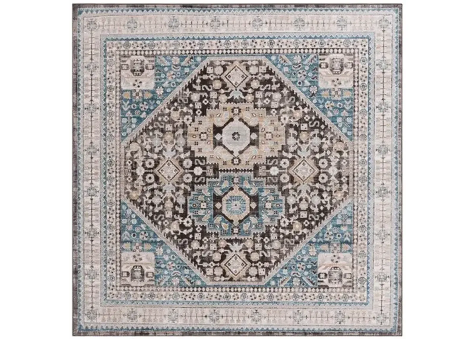 CORNELIA 211 Blue  6'-7' X 6'-7' Square Square Rug