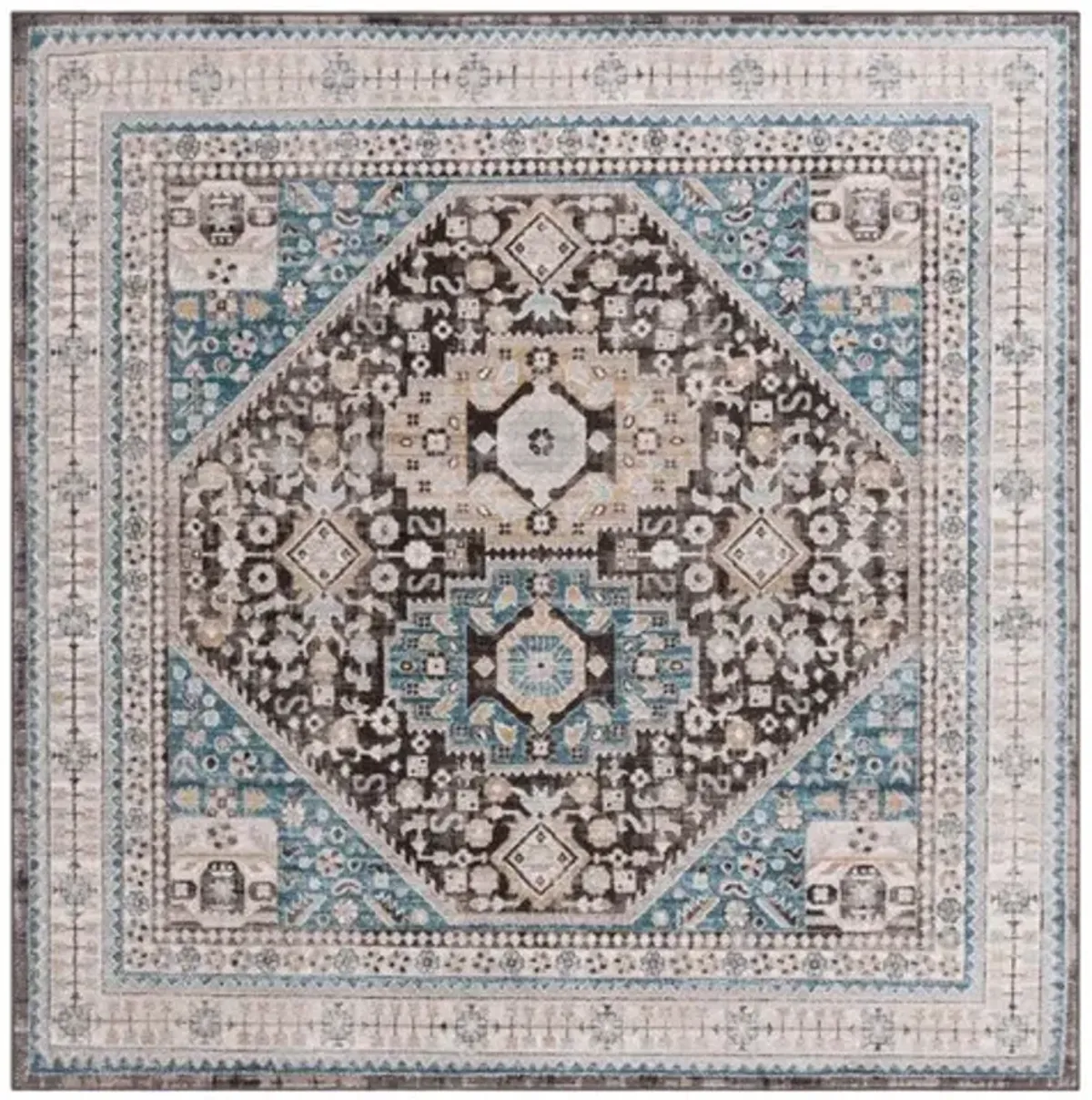 CORNELIA 211 Blue  6'-7' X 6'-7' Square Square Rug