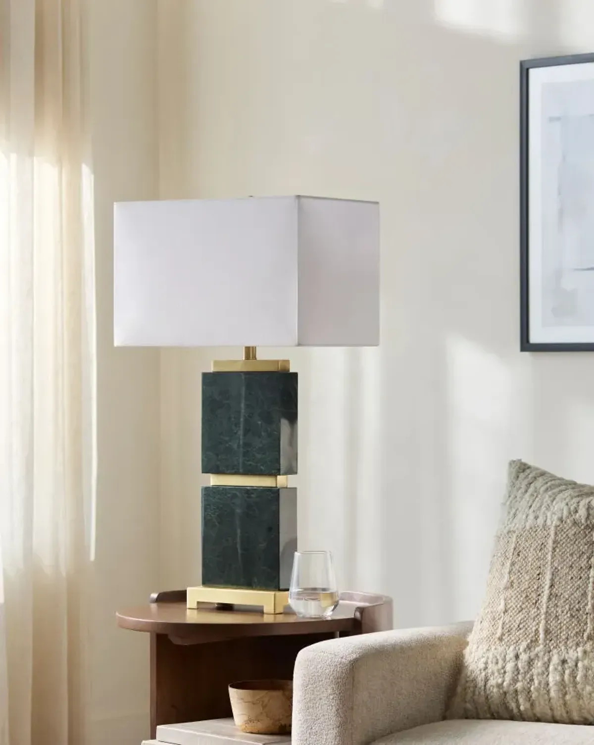 Ponta PNT-007 30"H x 10"W x 16"D Accent Table Lamp