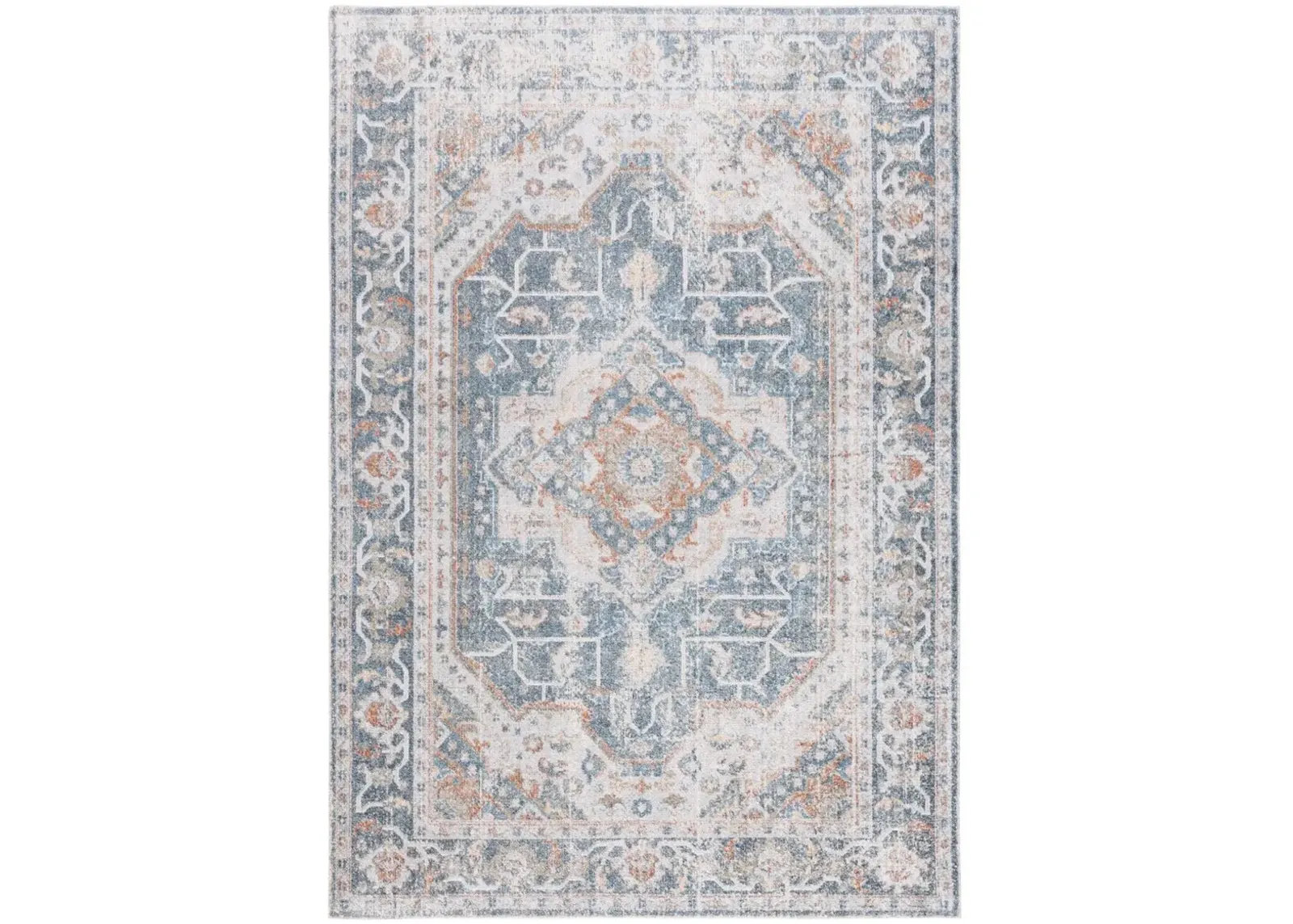 BALTIMORE 854 Blue 8' X 10' Large Rectangle Rug