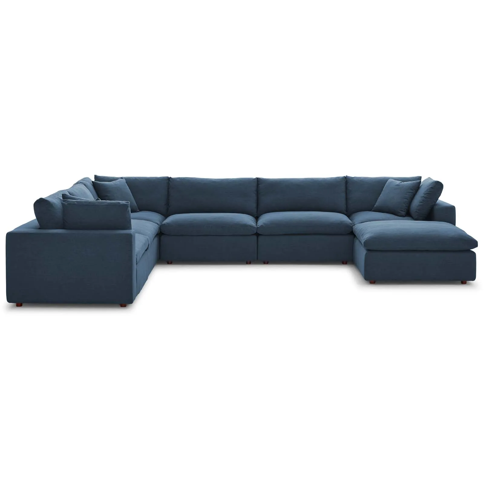 Commix Down Filled Overstuffed 7 Piece Sectional Sofa Set