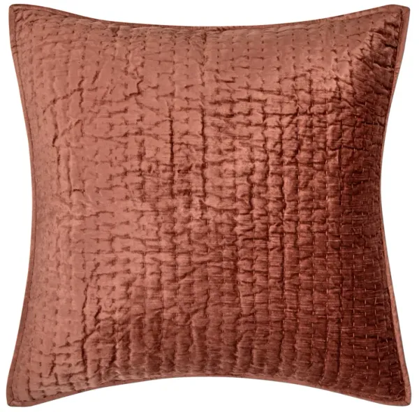 Dimitry 100% Rayon Velvet Terra Cotta Sham