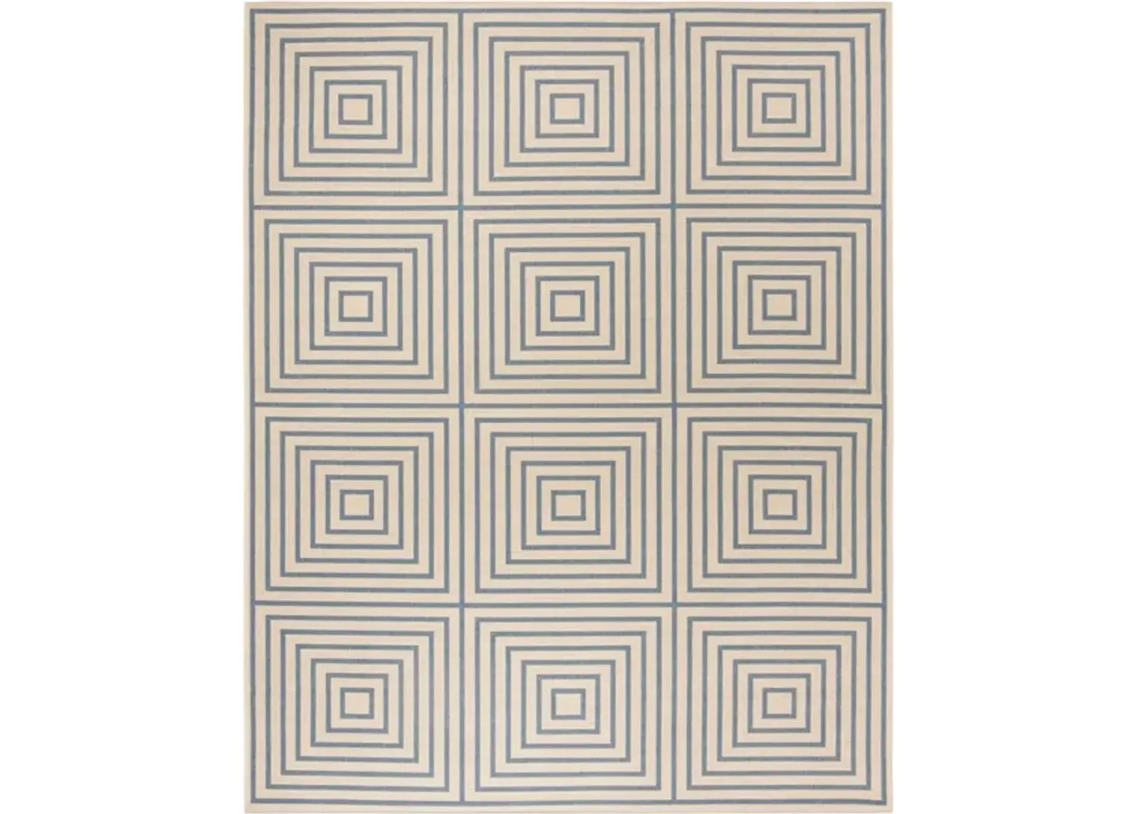 LINDEN 123 Collection LND123N-9 Cream / Blue 9' X 12'