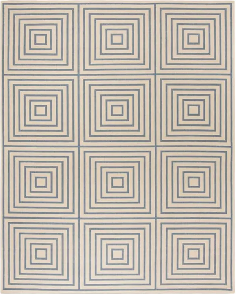 LINDEN 123 Collection LND123N-9 Cream / Blue 9' X 12'