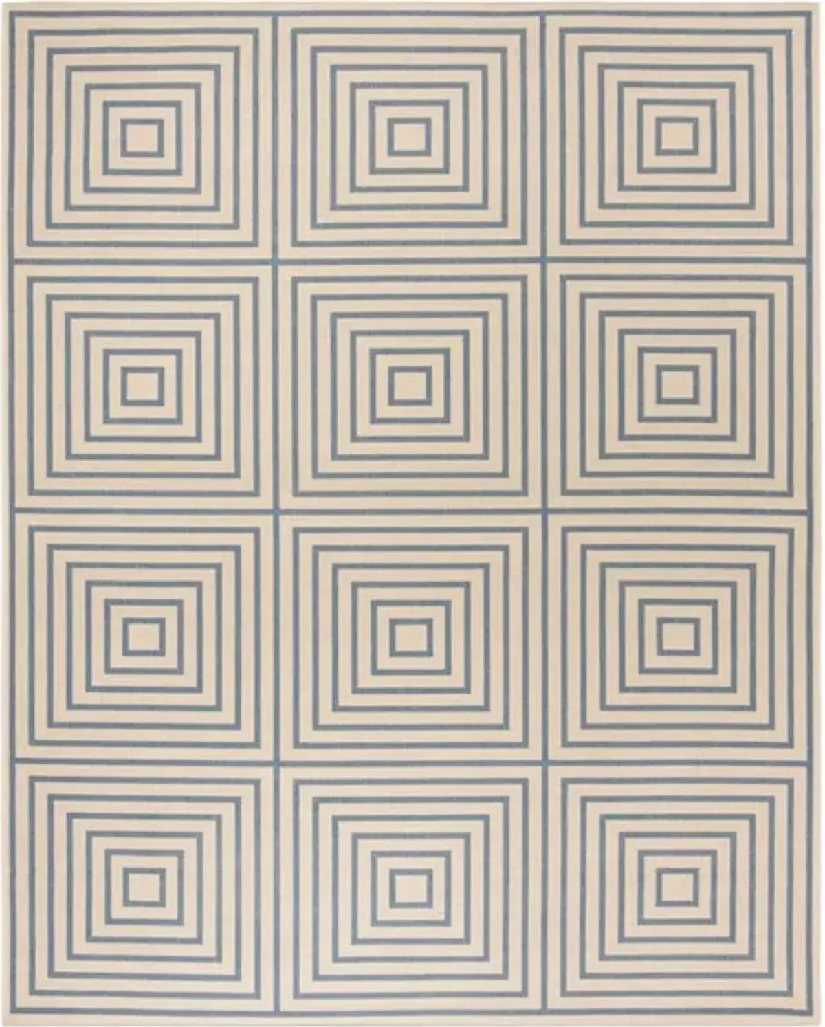 LINDEN 123 Collection LND123N-9 Cream / Blue 9' X 12'