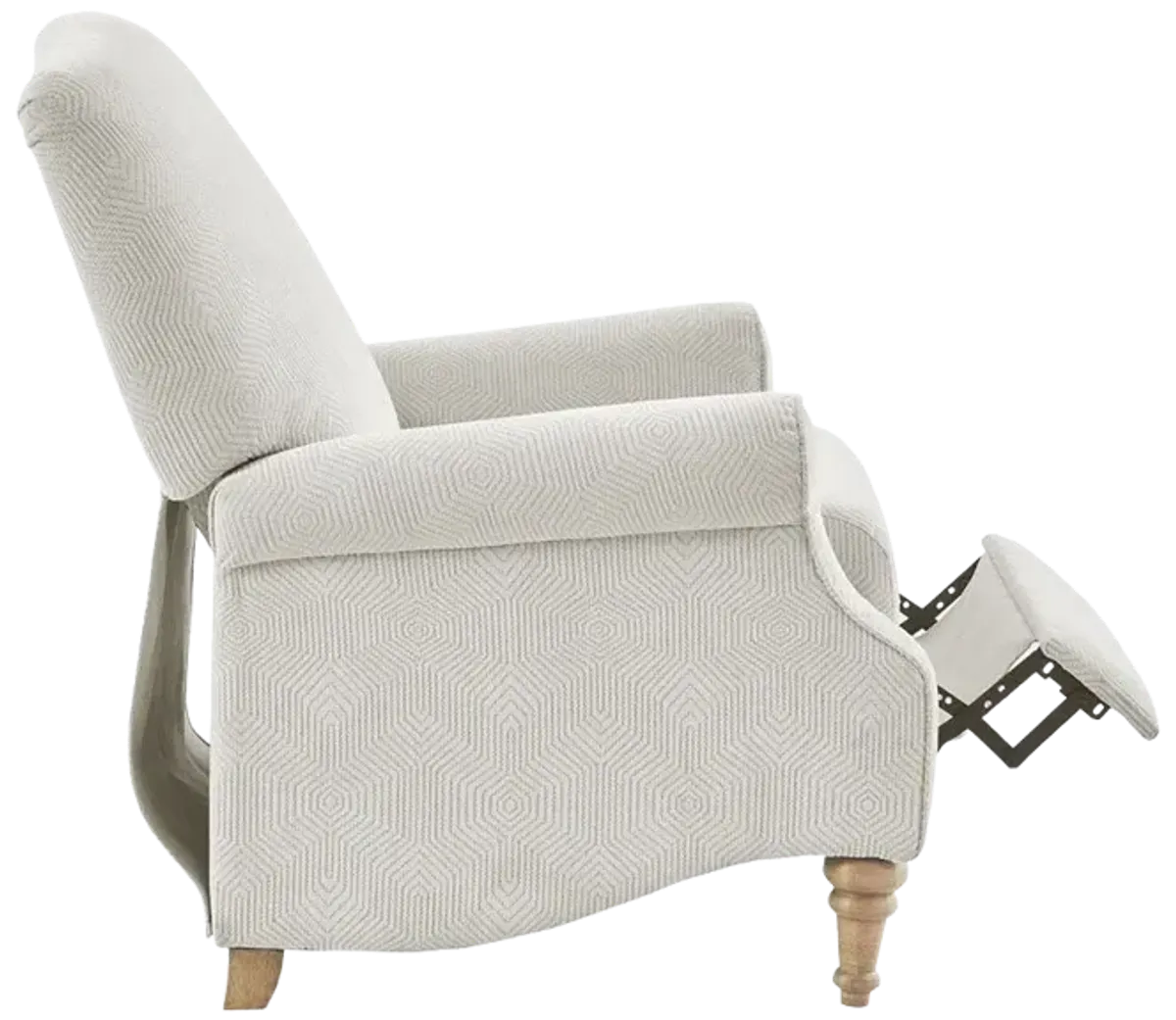Madison Park Athena Ivory Push Back Recliner