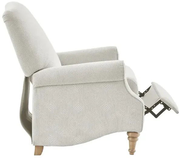 Madison Park Athena Ivory Push Back Recliner