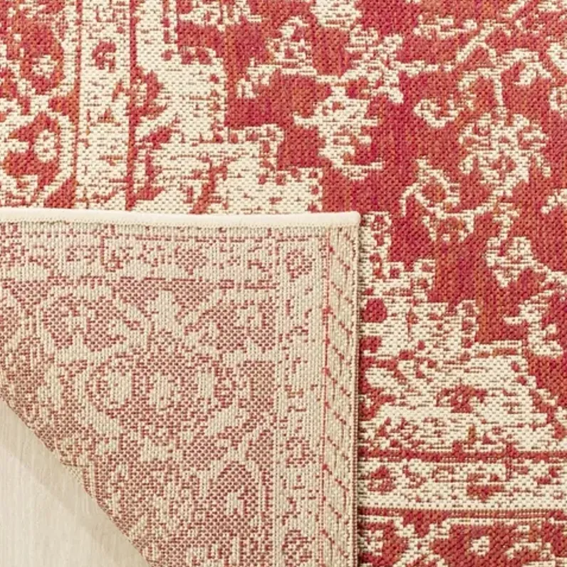 LINDEN 137 Collection LND137Q-210 Red / Creme 2'-2" X 10'