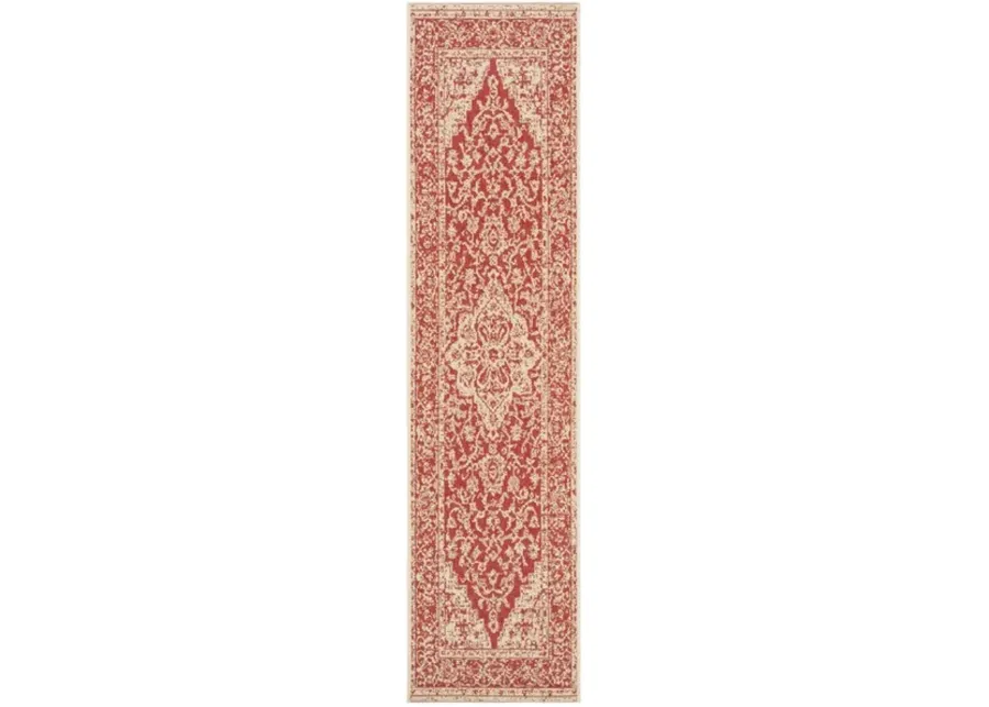 LINDEN 137 Collection LND137Q-210 Red / Creme 2'-2" X 10'